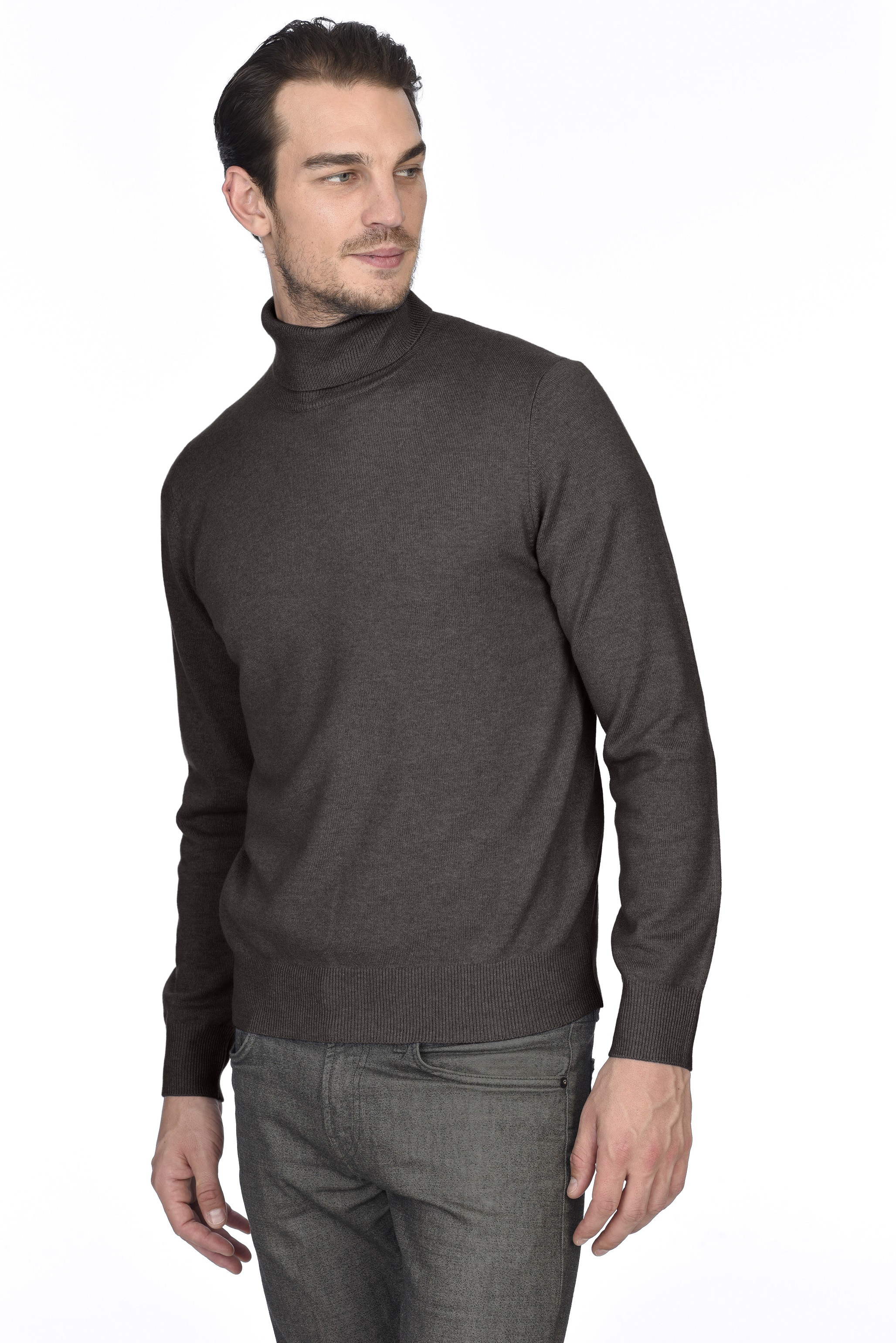 State Cashmere Men's 100 Pure Cashmere Turtleneck Long Sleeve Pullover